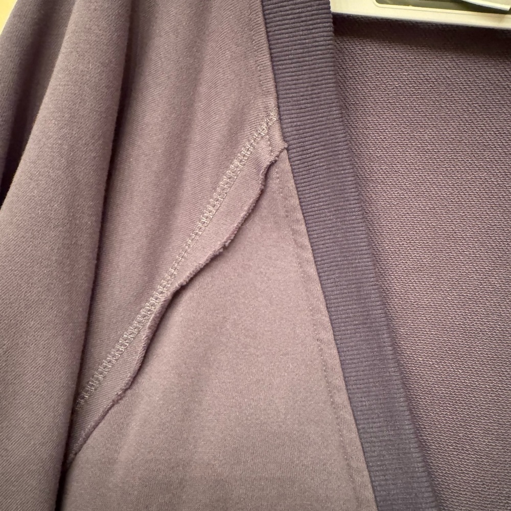 Women's Oversized Button-Front Cardigan Sweater - Slate Blue - Picture 6 of 7